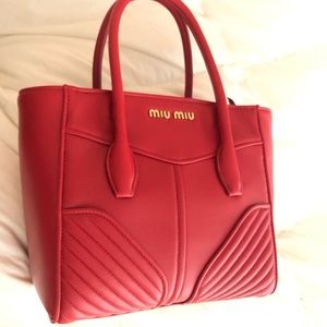 ❤️BRAND NEW❤️ Miu Miu Red Biker Handbag!